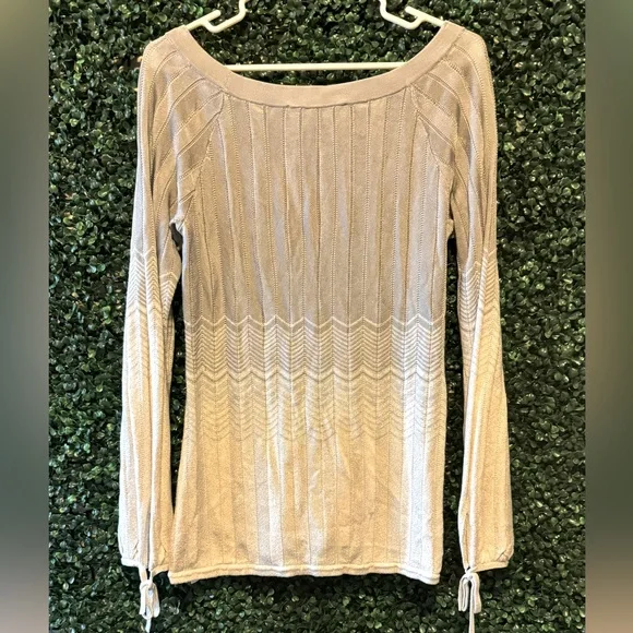WHBM SHIMMER BOATNECK TOP - Picture 2 of 11